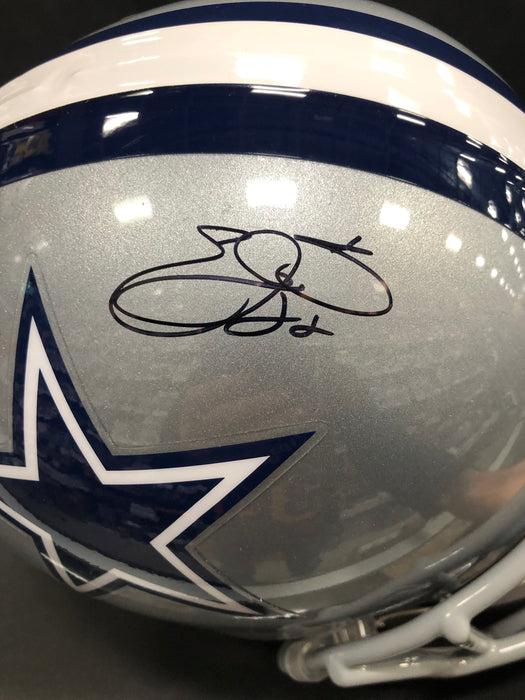 Emmitt Smith Autographed Dallas Cowboys Football Helmet - Pastime Sports & Games