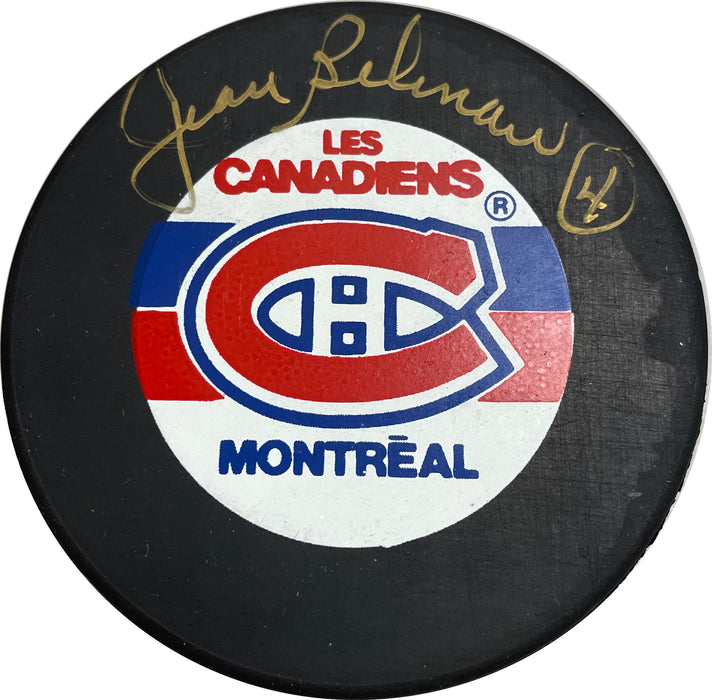 Jean Beliveau Autographed Montreal Canadiens Hockey Puck - Pastime Sports & Games