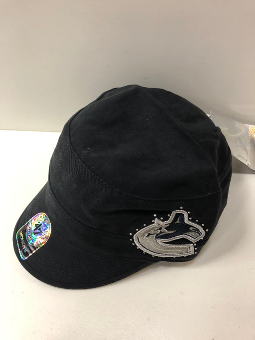 NHL Vancouver Canucks Womens Black Hat Sparkle Logo Osfa - Pastime Sports & Games