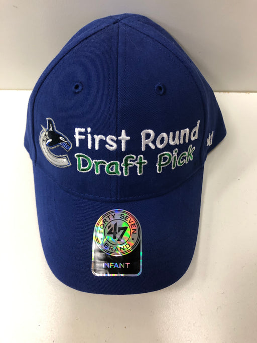 NHL Vancouver Canucks Infant Hat First Round Draft Pick Orca Logo - Pastime Sports & Games
