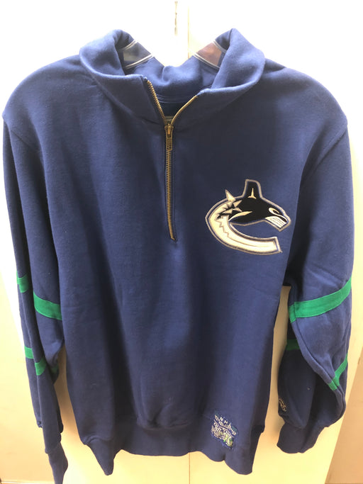 NHL Vancouver Canucks Mens Half Zip Sweater Orca Logo - Pastime Sports & Games