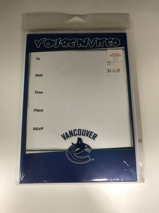 NHL Party Invite Cards Vancouver Canucks - Pastime Sports & Games