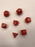 Pastime 7 Polyhedral RPG Dice Set: Red Marbled W/ Gold - Pastime Sports & Games