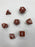 Pastime 7 Polyhedral RPG Dice Set: Brown W/ White - Pastime Sports & Games