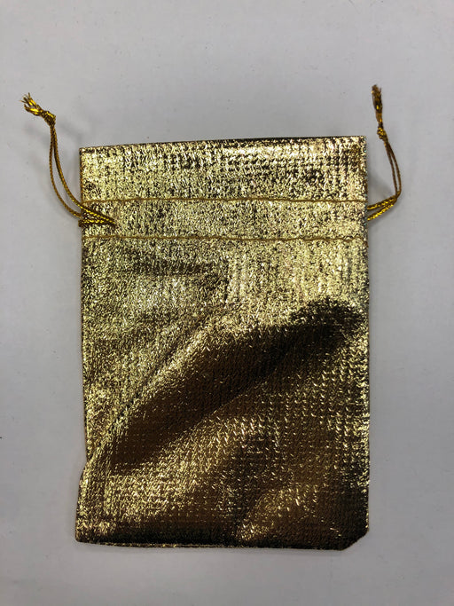 5" X 3 1/2" Dice Bag - Solid Shiny Gold - Pastime Sports & Games