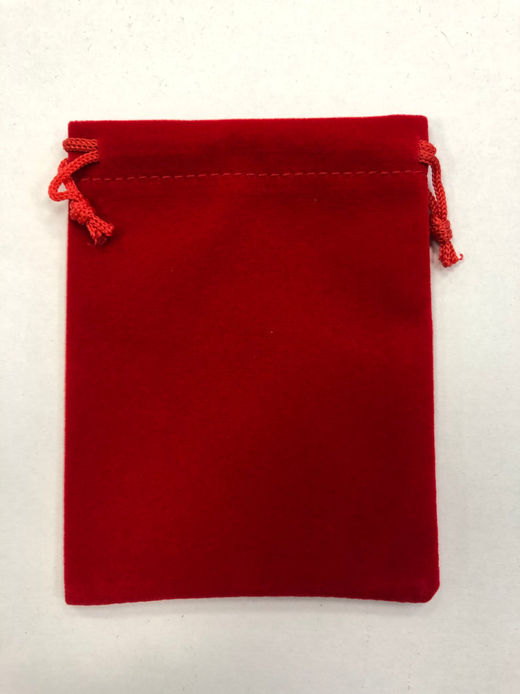 5" X 3 1/2" Dice Bag - Felt - Red - Pastime Sports & Games