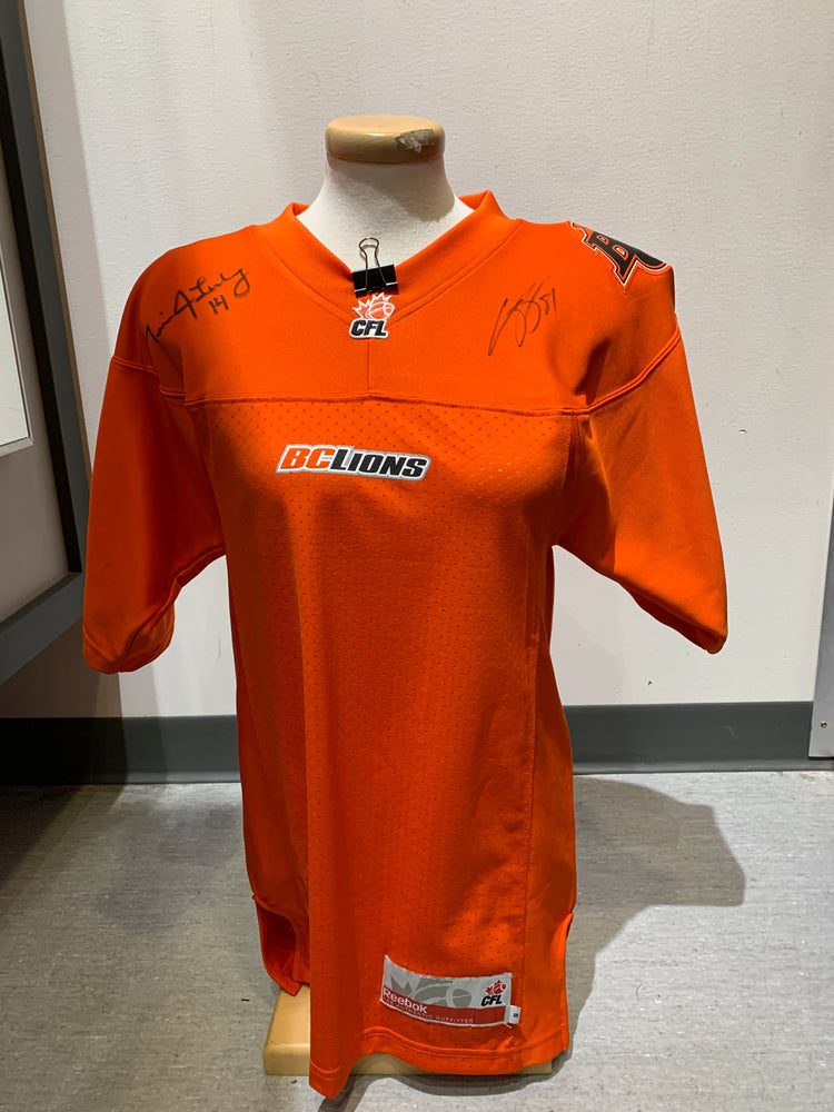BC Lions Autographed Reebok Home Football Jersey - Pastime Sports & Games