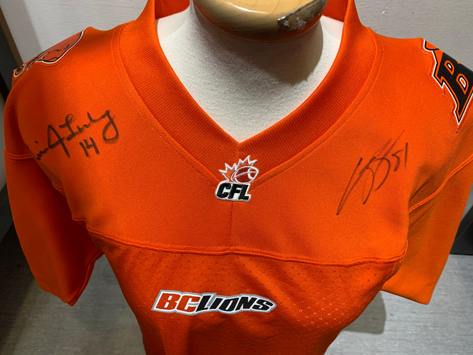 BC Lions Autographed Reebok Home Football Jersey - Pastime Sports & Games