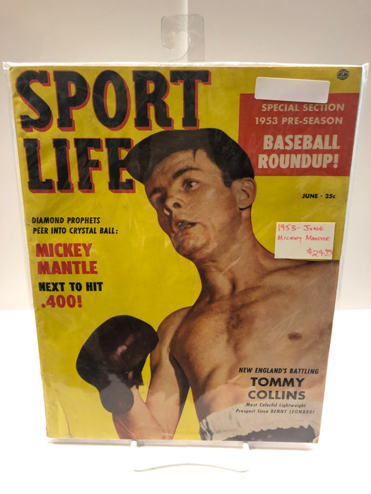 Sports Life 1953-June Mickey Mantle Magazine - Pastime Sports & Games