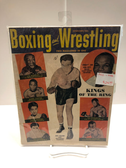 Boxing And Wrestling 1952 - Feb Magazine - Pastime Sports & Games