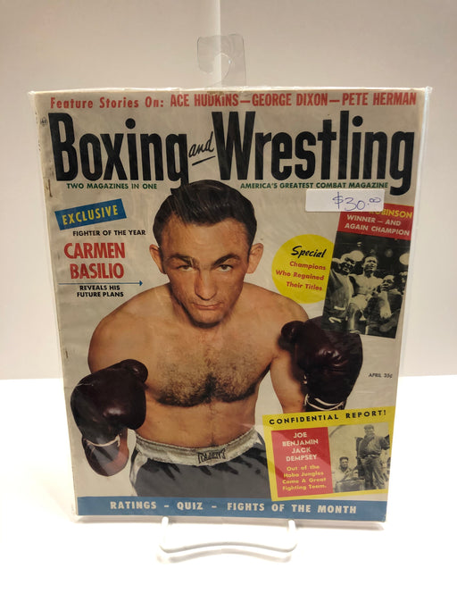 Boxing and Wrestling Ft. Ace Hudkins, George Dixon, Pete Herman Magazine - Pastime Sports & Games