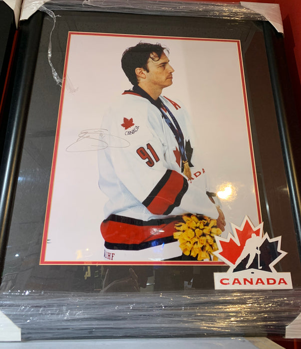 Joe Sakic Autographed Team Canada Framed Hockey Picture - Pastime Sports & Games