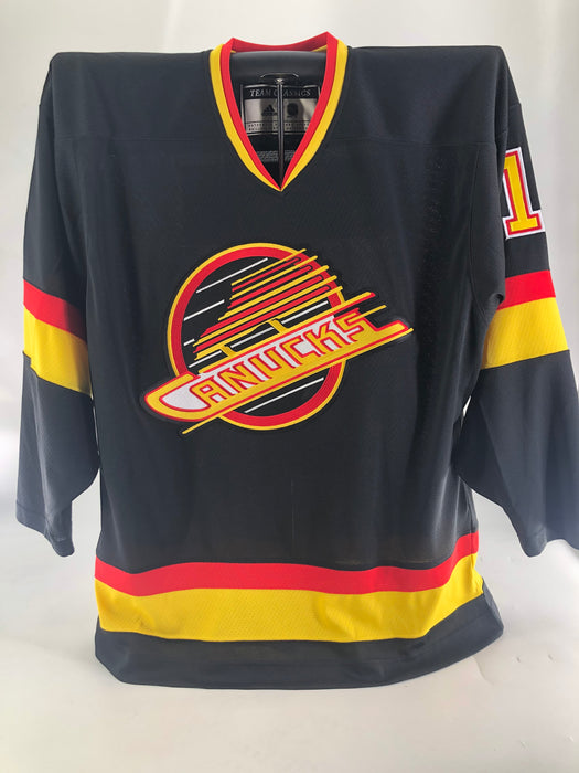 Kirk McLean Autographed Vancouver Canucks Skate Jersey Adidas - Pastime Sports & Games
