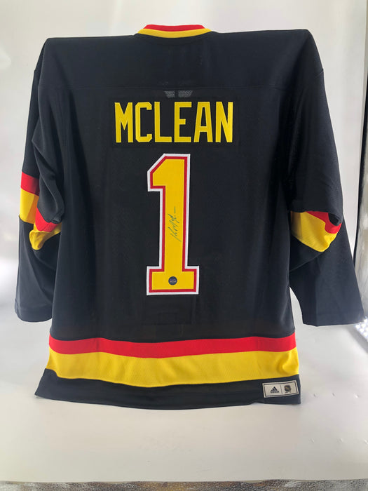 Kirk McLean Autographed Vancouver Canucks Skate Jersey Adidas - Pastime Sports & Games