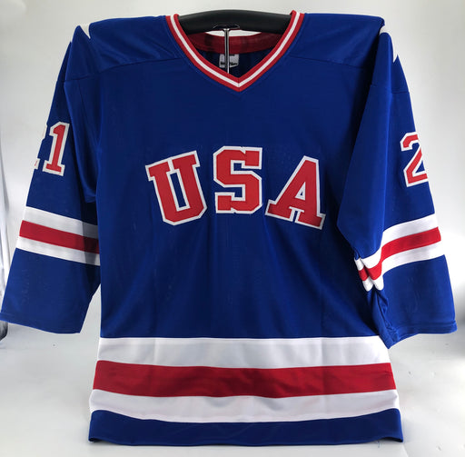 Mike Eruzione Autographed Team USA Jersey - Pastime Sports & Games
