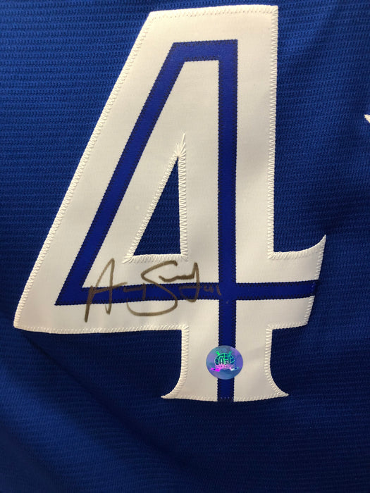 Aaron Sanchez Autographed Toronto Blue Jays Baseball Jersey Majestic - Pastime Sports & Games