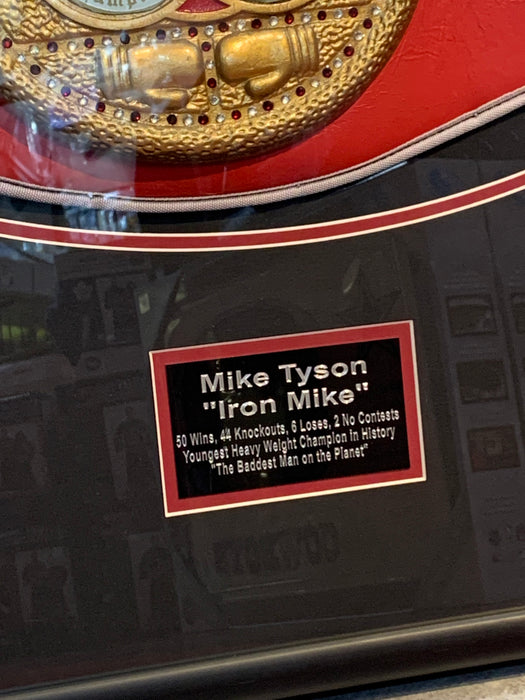 Mike Tyson Autographed Championship Boxing Belt Framed - Pastime Sports & Games