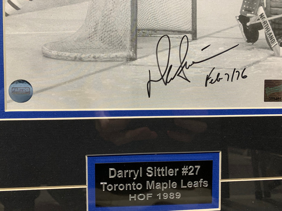 Darryl Sittler Autographed Toronto Maple Leafs Hockey Framed Photo - Pastime Sports & Games