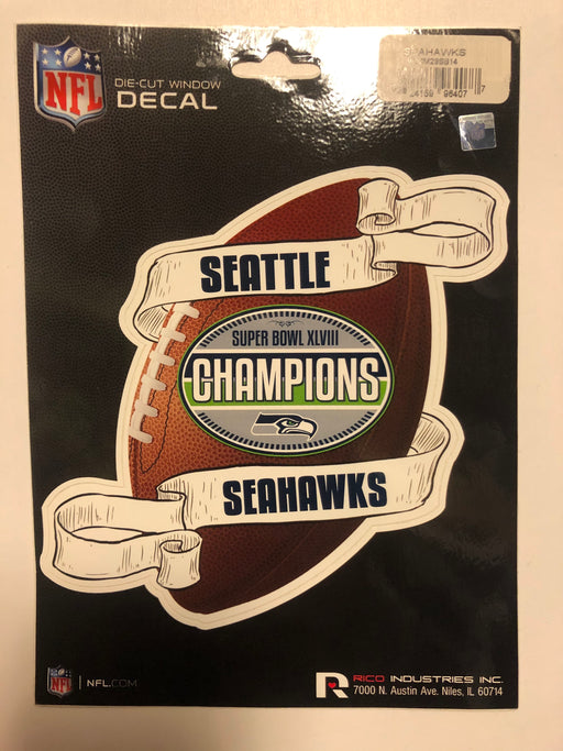 NFL Seattle Seahawks Super bowl Champions XLVIII Decal - Pastime Sports & Games