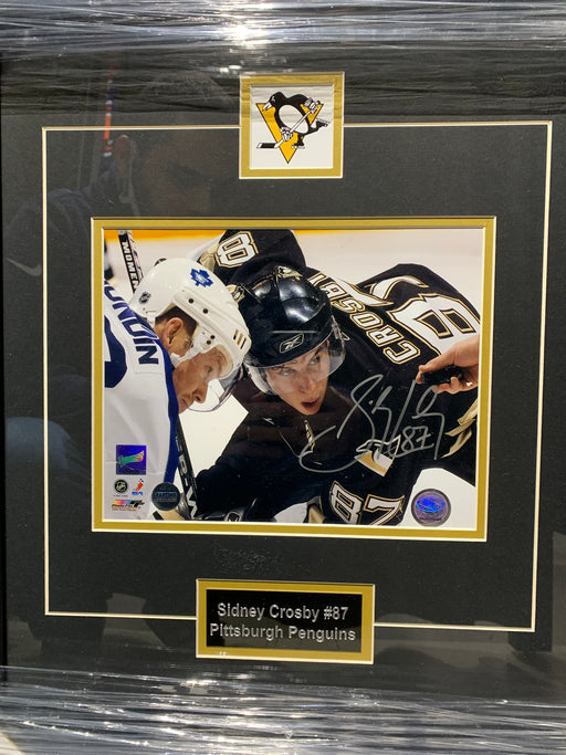 Sidney Crosby Autographed Pittsburgh Penguins Hockey Framed Photo - Pastime Sports & Games