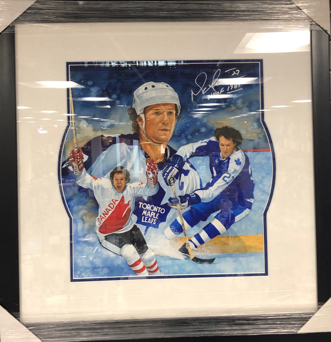 Darryl Sittler Autographed Painting by Artist Glenn Green - Pastime Sports & Games