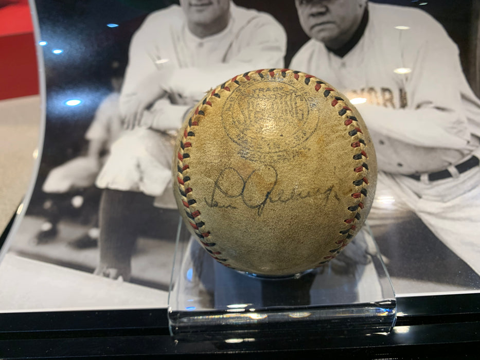 New York Yankees Autographed Baseball By Babe Ruth, Lou Gehrig, Tony Lazzeri and Herb Pennock - Pastime Sports & Games