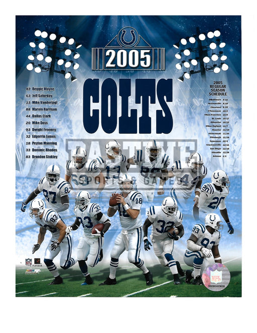 Indianapolis Colts 8X10 Player Montage (2005) - Pastime Sports & Games