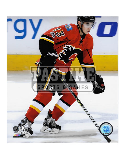 Johnny Gaudreau 8X10 Calgary Flames Home Jersey (Skating) - Pastime Sports & Games