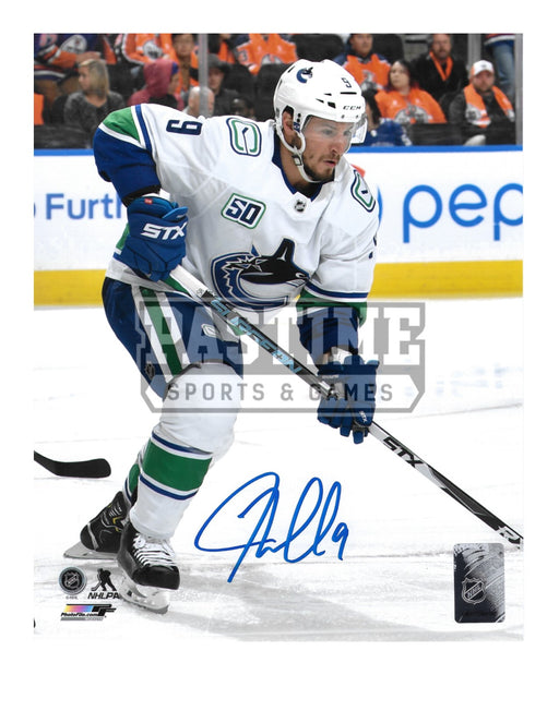 JT Miller Autographed 8X10 Vancouver Canucks Away Jersey (Skating) - Pastime Sports & Games