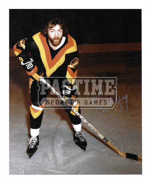 Jack Mcilhargey Autographed 8X10 Vancouver Canucks Home Jersey (Pose) - Pastime Sports & Games