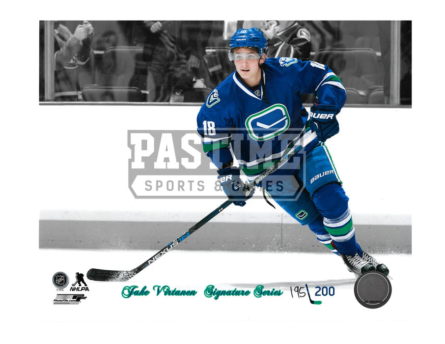Jake Virtanen 8X10 Vancouver Canucks Home Jersey (# Out Of 200) - Pastime Sports & Games