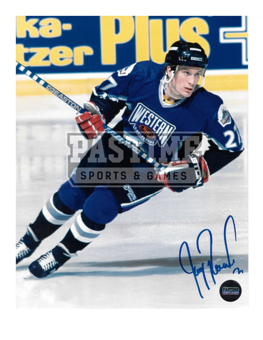Jeremy Roenick Autographed 8X10 Western Conference (Skating Stick Up) - Pastime Sports & Games