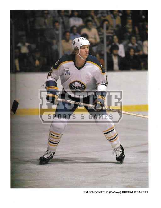 Jim Schoenfeld 8X10 Buffalo Sabres Away Jersey (Skating) - Pastime Sports & Games
