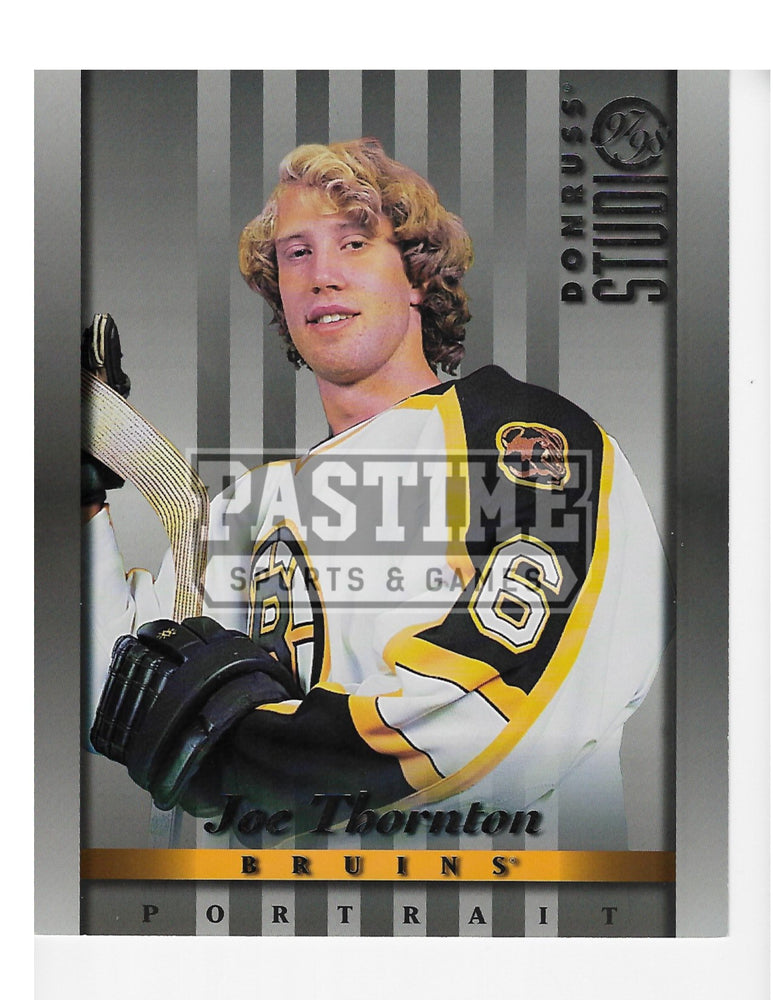 Joe Thornton 8X10 Boston Bruins away Jersey (Donruss Studi Pose) - Pastime Sports & Games