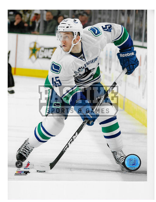Jordan Schroeder 8X10 Vancouver Canucks Away Jersey (Skating With Puck) - Pastime Sports & Games
