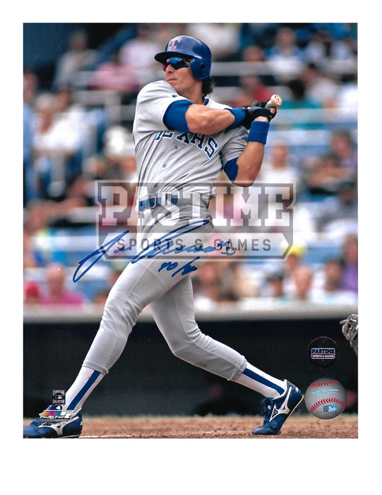 Jose Canseco Autographed 8X10 Texas Rangers (Swinging Bat) - Pastime Sports & Games