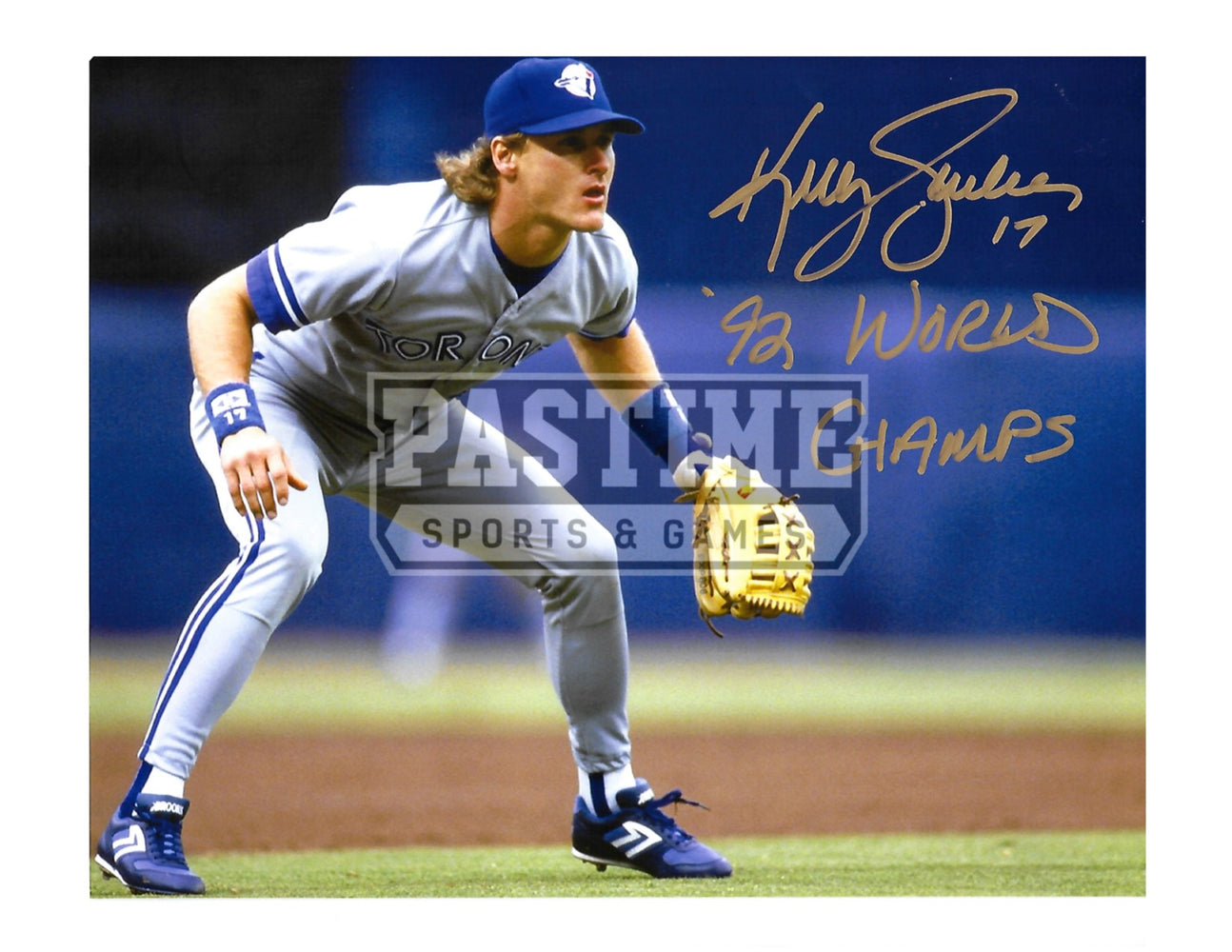 Kelly Gruber Autographed 8X10 Toronto Blue Jays (In Postion)