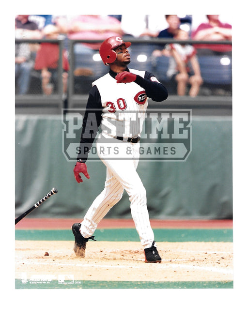 Ken Griffey Jr. 8X10 Cincinnati Reds (After Hitting Ball) - Pastime Sports & Games