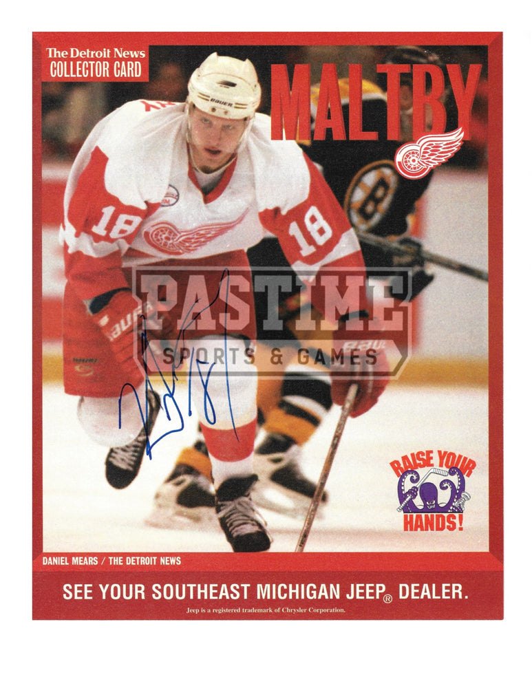 Kirk Maltby Autographed Magazine Page Detroit Red Wings Away Jersey (Maltby) - Pastime Sports & Games