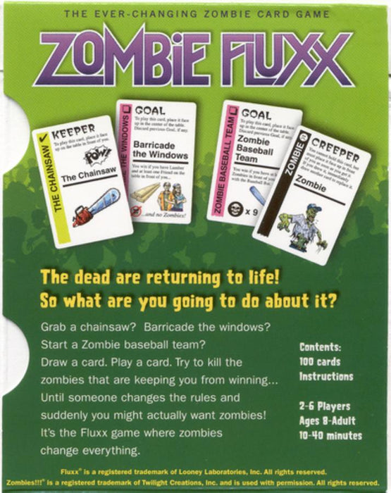 Zombie Fluxx - Pastime Sports & Games