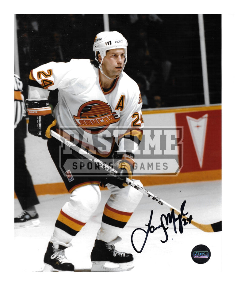 Larry Melnyk Autographed 8X10 Vacouver Canucks 94 Away Jersey (Skating) - Pastime Sports & Games
