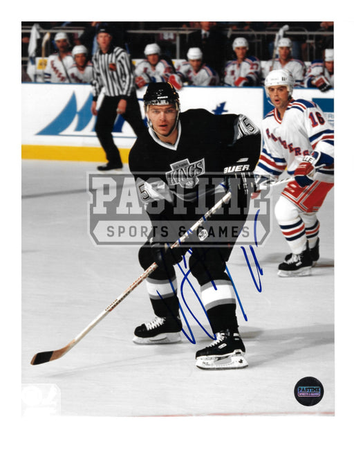 Luc Robitaille Autographed 8X10 LA Kings Home Jersey (Skating With Puck) - Pastime Sports & Games