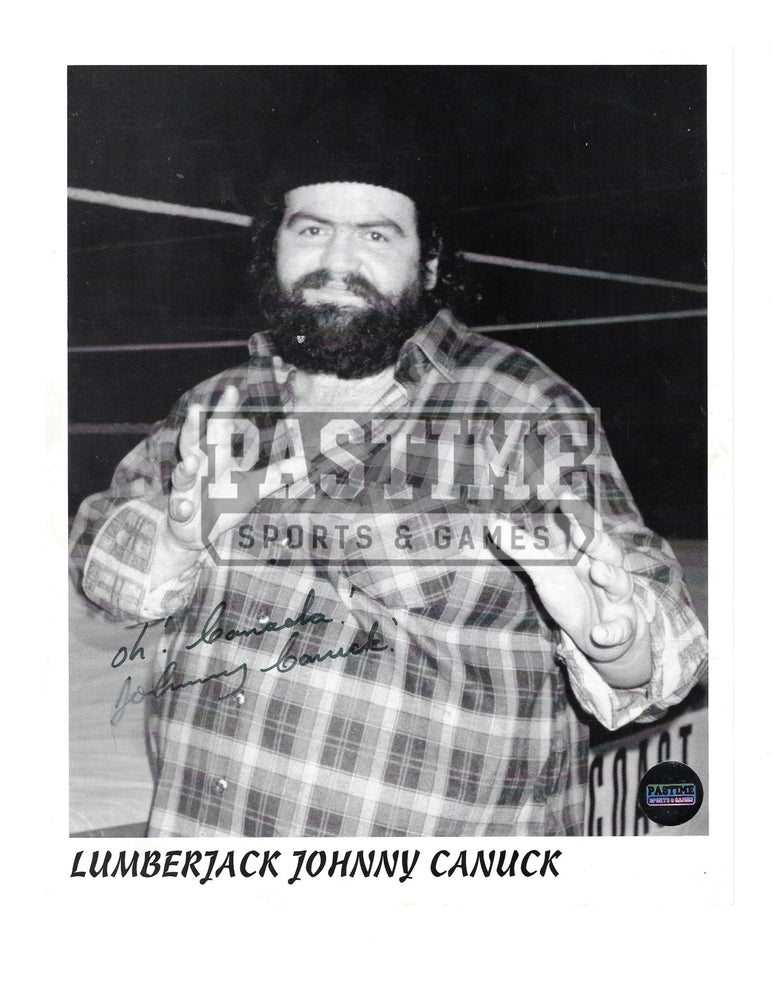 Lumberjack Johnny Canuck 8X10 Vancouver Canucks (Black and White) - Pastime Sports & Games