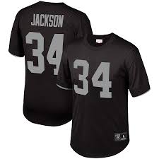 Bo Jackson Oakland Raiders Football Jersey (Vintage Black M&N) - Pastime Sports & Games