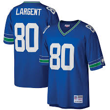 Steve Largent Seattle Seahawks Football Jersey (Vintage Blue M&N) - Pastime Sports & Games