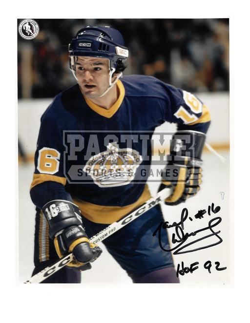 Marcel Dionne Autographed 8X10 L.A Kings Home Jersey (In Position) - Pastime Sports & Games