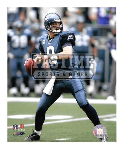 Matt Hasselbeck 8X10 Seattle Seahawks Home Jersey (About To Throw Ball) - Pastime Sports & Games