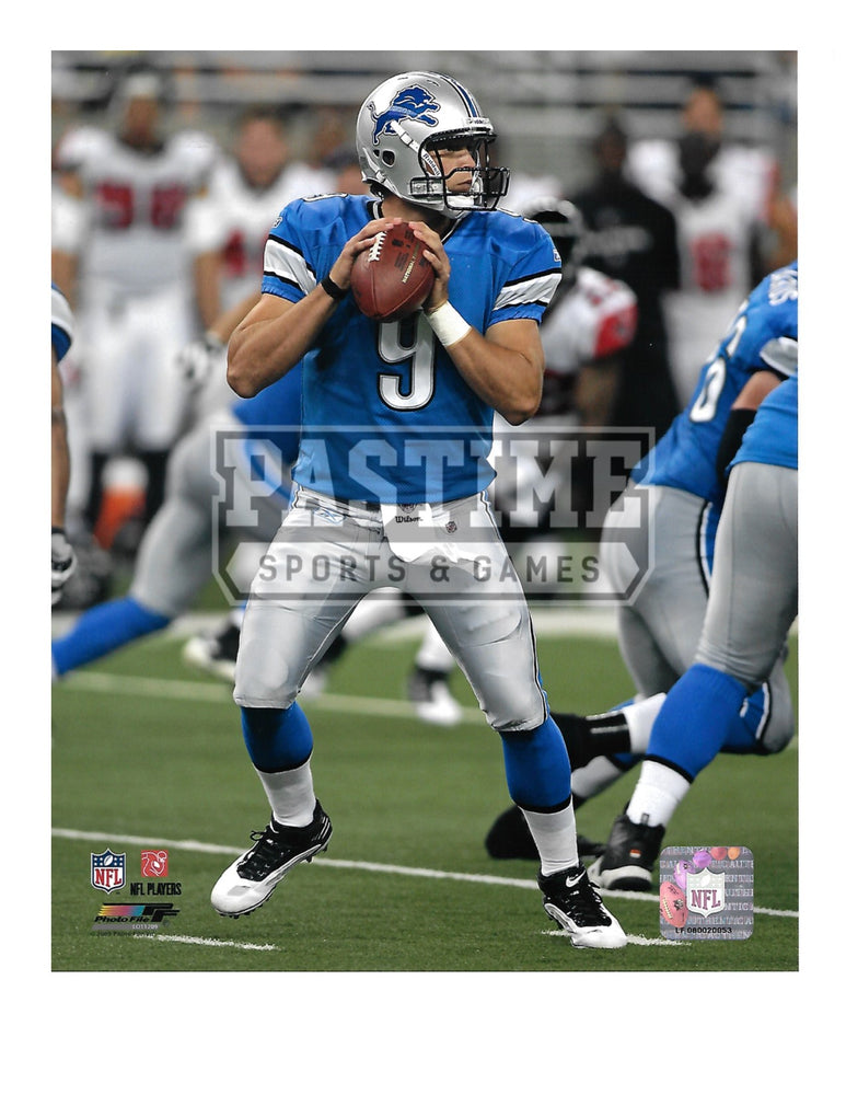 Matthew Stafford 8X10 Detriot Lions Home Jersey (About To Throw Ball) - Pastime Sports & Games