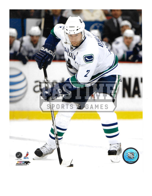 Mattias Ohlund 8X10 Vancouver Canucks Away Jersey (Skating With Puck) - Pastime Sports & Games