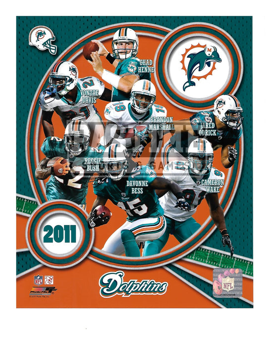 Miami Dolphins 8X10 Player Montage (2011) - Pastime Sports & Games